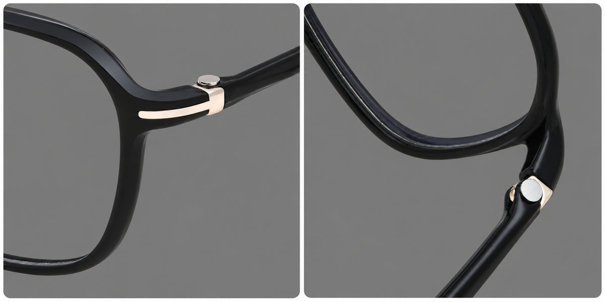 Rounded geometric plastic eyeglasses with softly angled rims and a curved bridge — 2207 — Frame details [JD2026-2207]