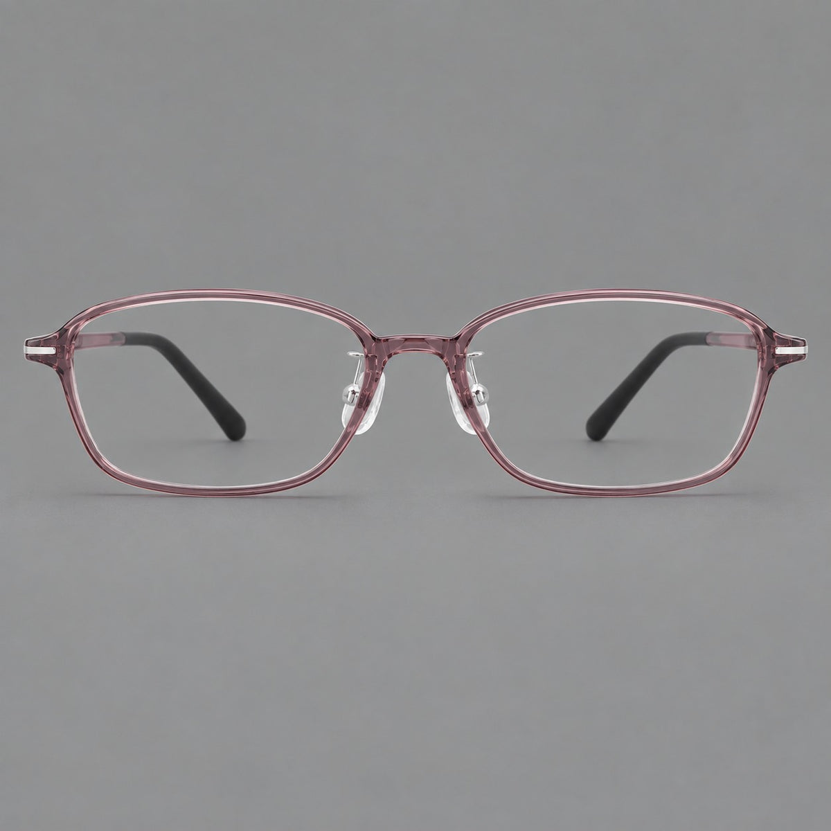 Soft oval plastic eyeglasses with a narrow bridge and gently rounded outer corners — Lilac — Front view [CINILY-JD2026-2211-C12]