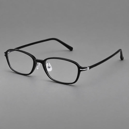 Soft oval plastic eyeglasses with a narrow bridge and gently rounded outer corners — Glossy Black — Main view [CINILY-JD2026-2211-C6]