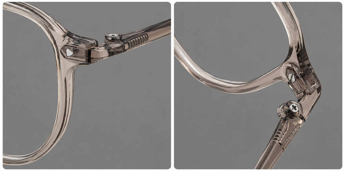 Soft square plastic eyeglasses with rounded lower rims and a broad curved bridge — 2214 — Frame details [JD2026-2214]