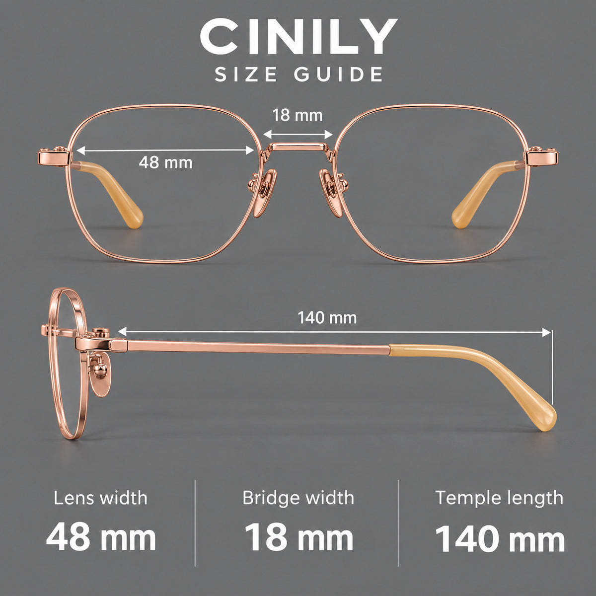 Rounded panto titanium glasses with an angular bridge and broad flat temples — 88060 — Size guide [JD2026-88060]